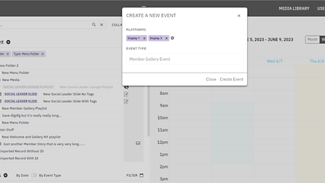 A screenshot of the scheduling feature in Downstream's Bridge application.