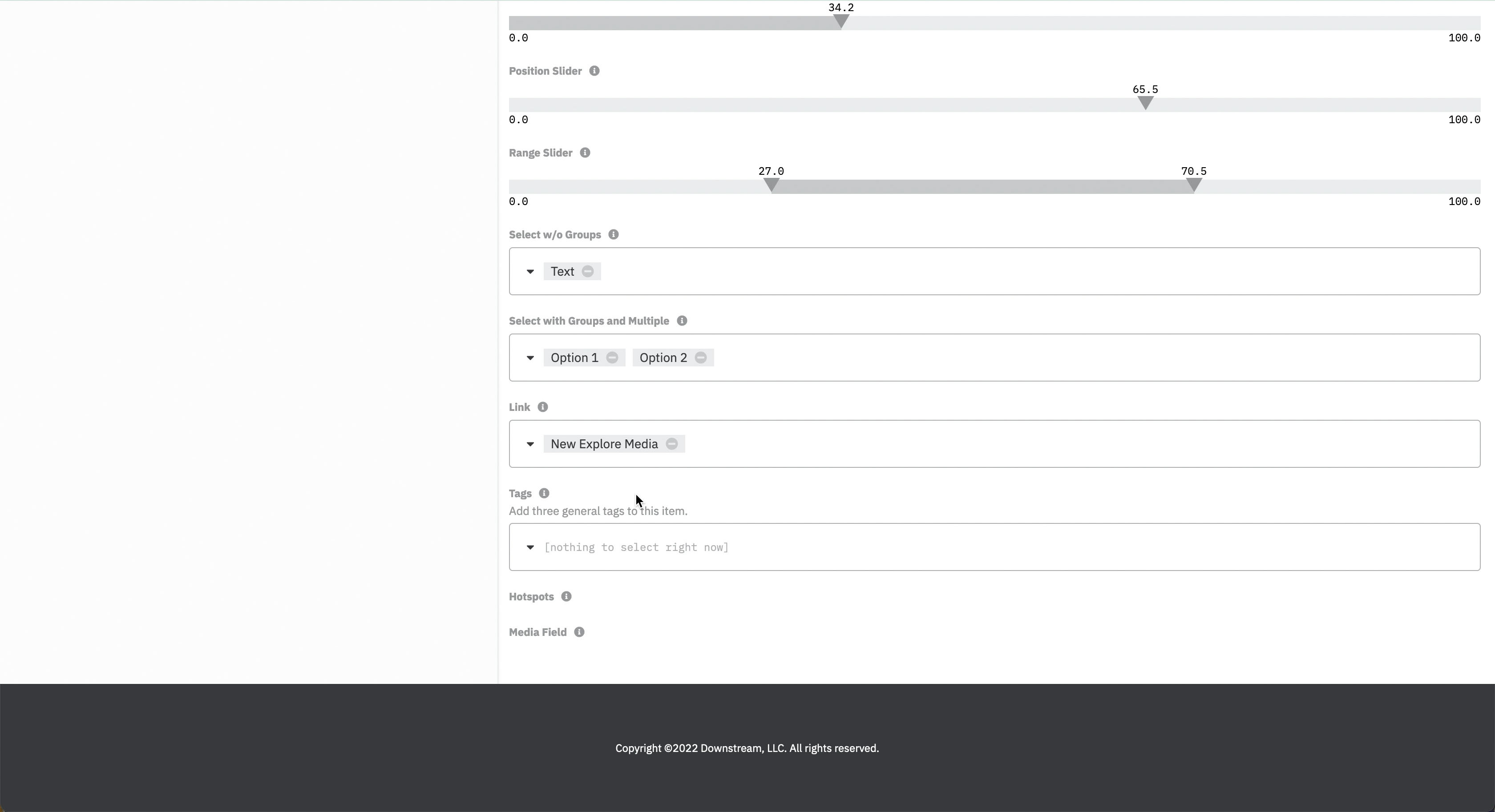 A look at some of the web inputs used in Bridge's forms